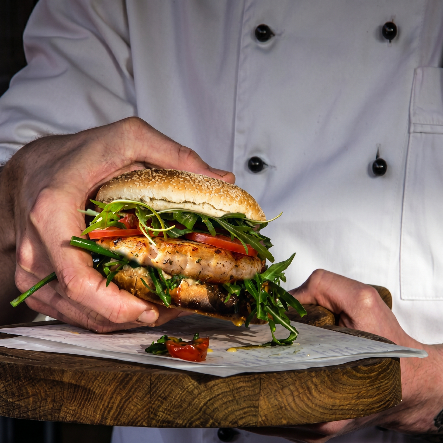 Fischburger Premium Nachhaltig Gesund High Protein Burger Lokaler Burger Schweizer Burger Fisch 100% Geschmack