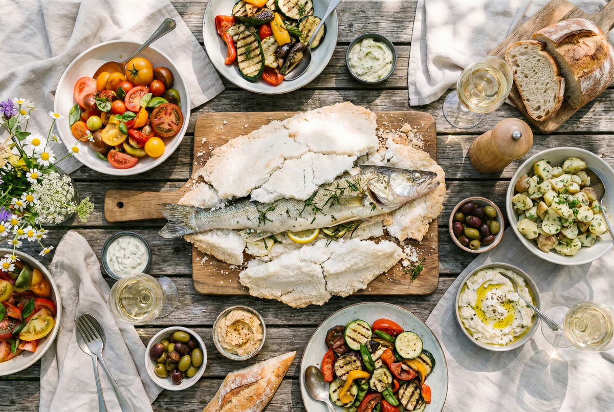 Zander in Salzkruste vom Grill - Das Trend Gericht – Localfish AG