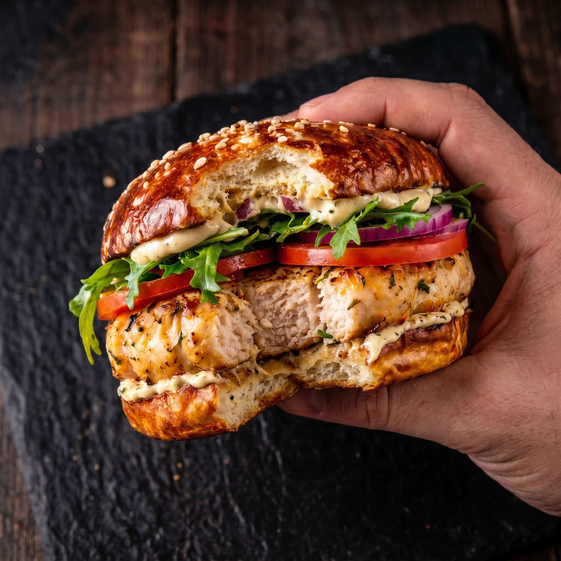 Fischburger Premium Nachhaltig Gesund High Protein Burger Lokaler Burger Schweizer Burger Fisch 100% Geschmack