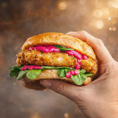 Fisch Burger Nachhaltig Alternative zu Fleisch Burger Best Burger Crunchy Burger