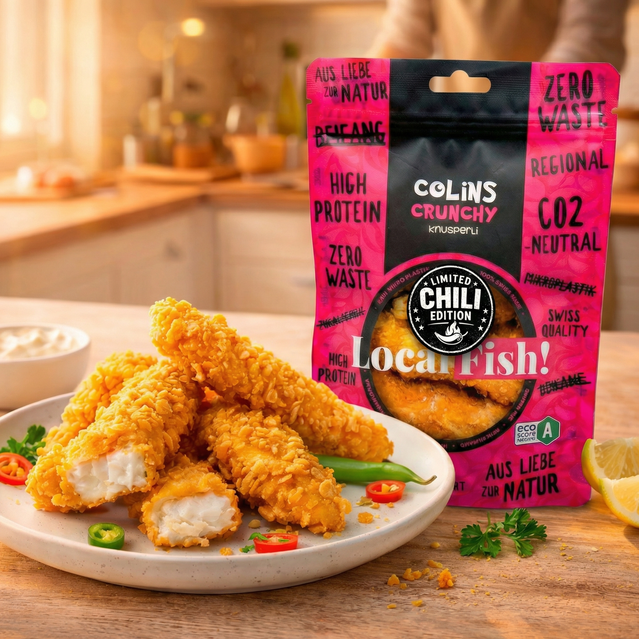 Knusperli Spicy Chili Schweizer Fisch Wels Gesund Scharf 