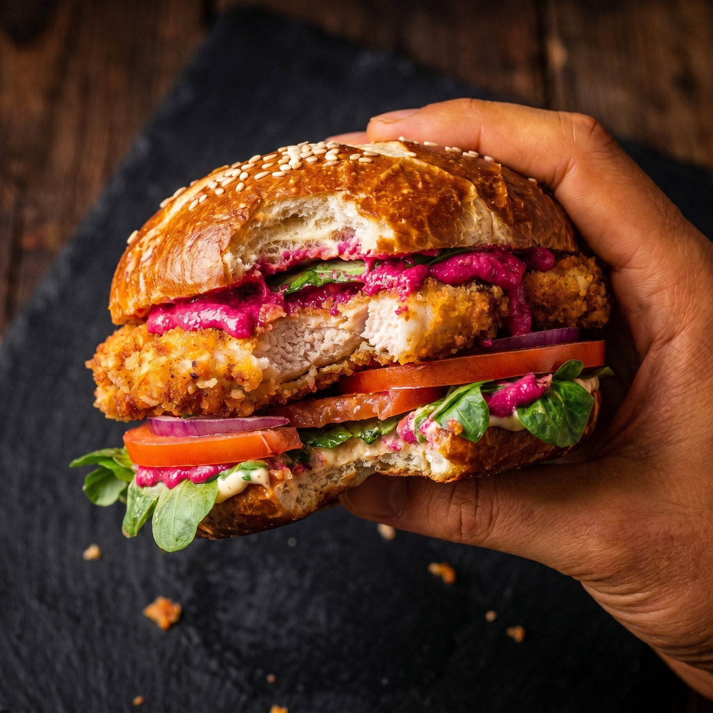 Fischburger Crispy Premium Nachhaltig Gesund High Protein Burger Lokaler Burger Schweizer Burger Fisch 100% Geschmack