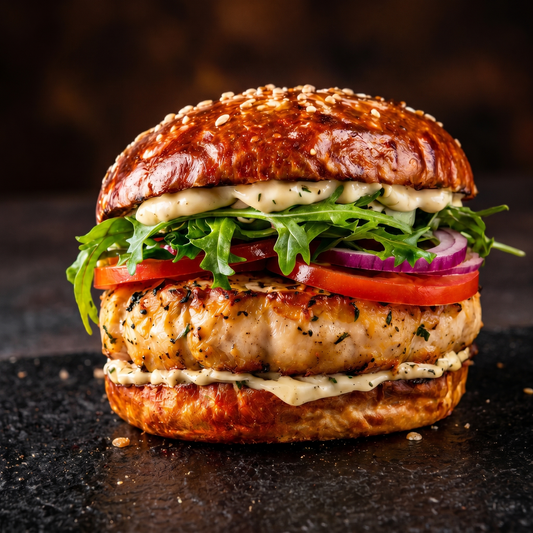 Fischburger Premium Nachhaltig Gesund High Protein Burger Lokaler Burger Schweizer Burger Fisch 100% Geschmack