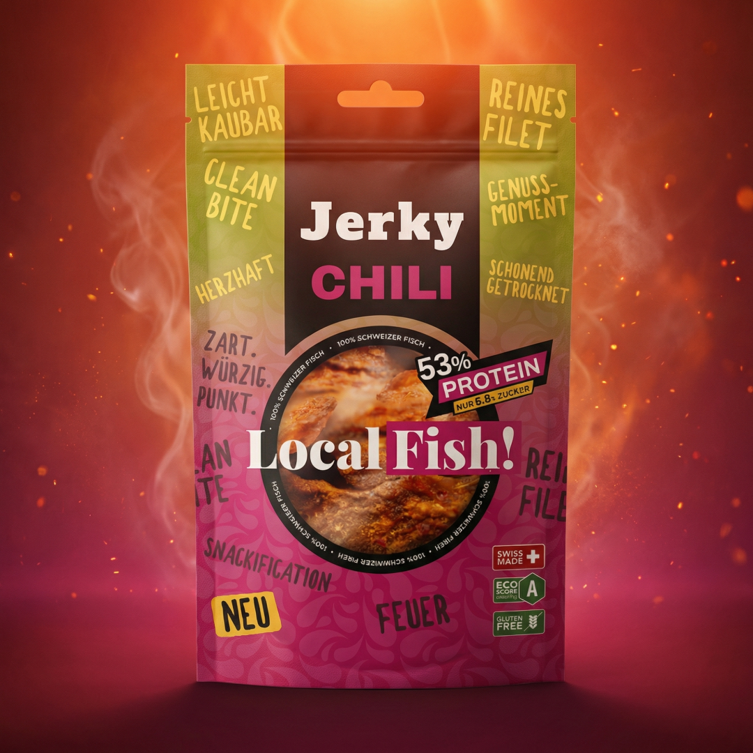 Jerky besser als Beef high protein Gesund Chili scharf Fisch  Antibiotika Frei Hand gemacht 