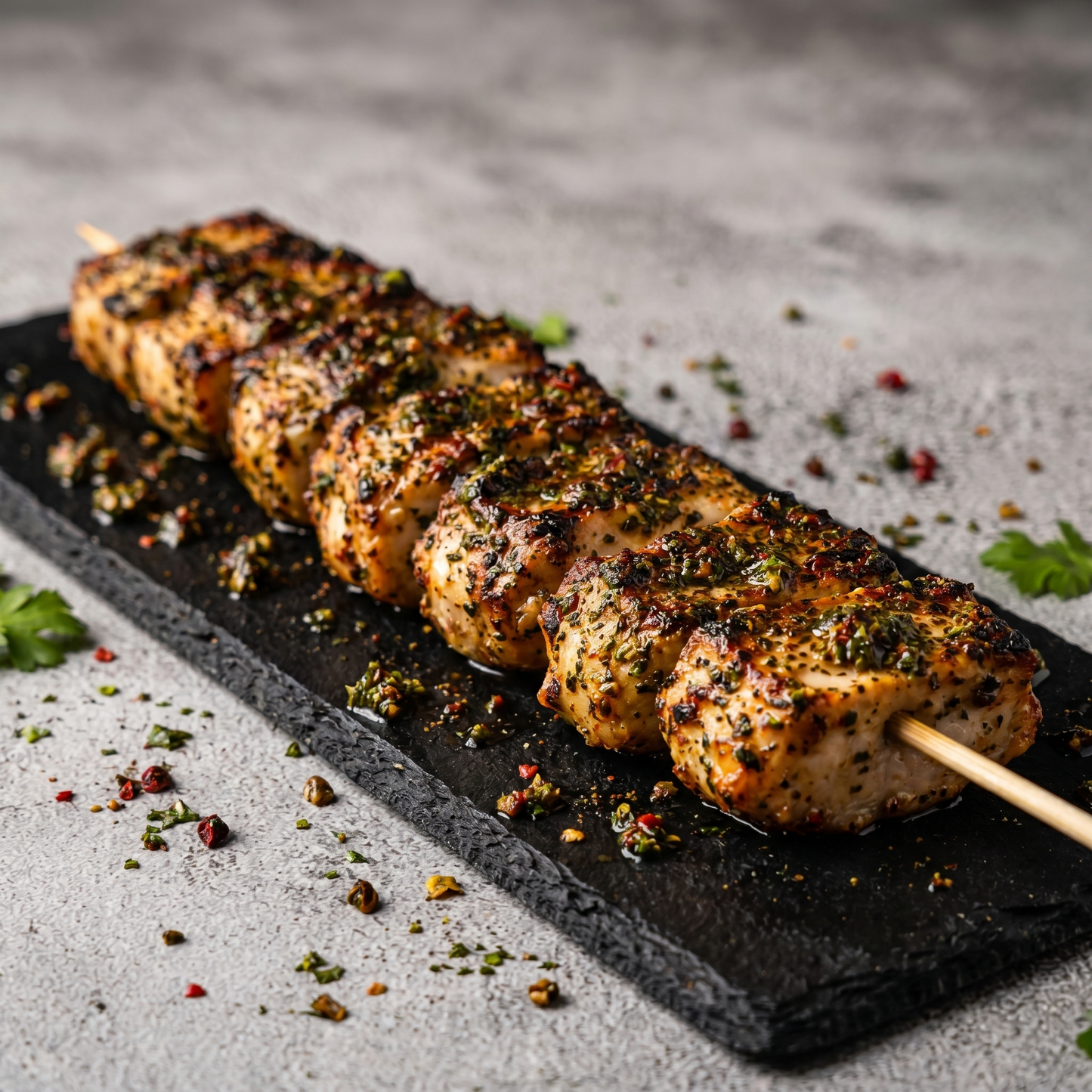 Fisch Spiess Chimichurry Filet Fisch Lokaler gesunder Fisch Nachhaltig kein PFAS Fisch Spiess Fisch BBQ 