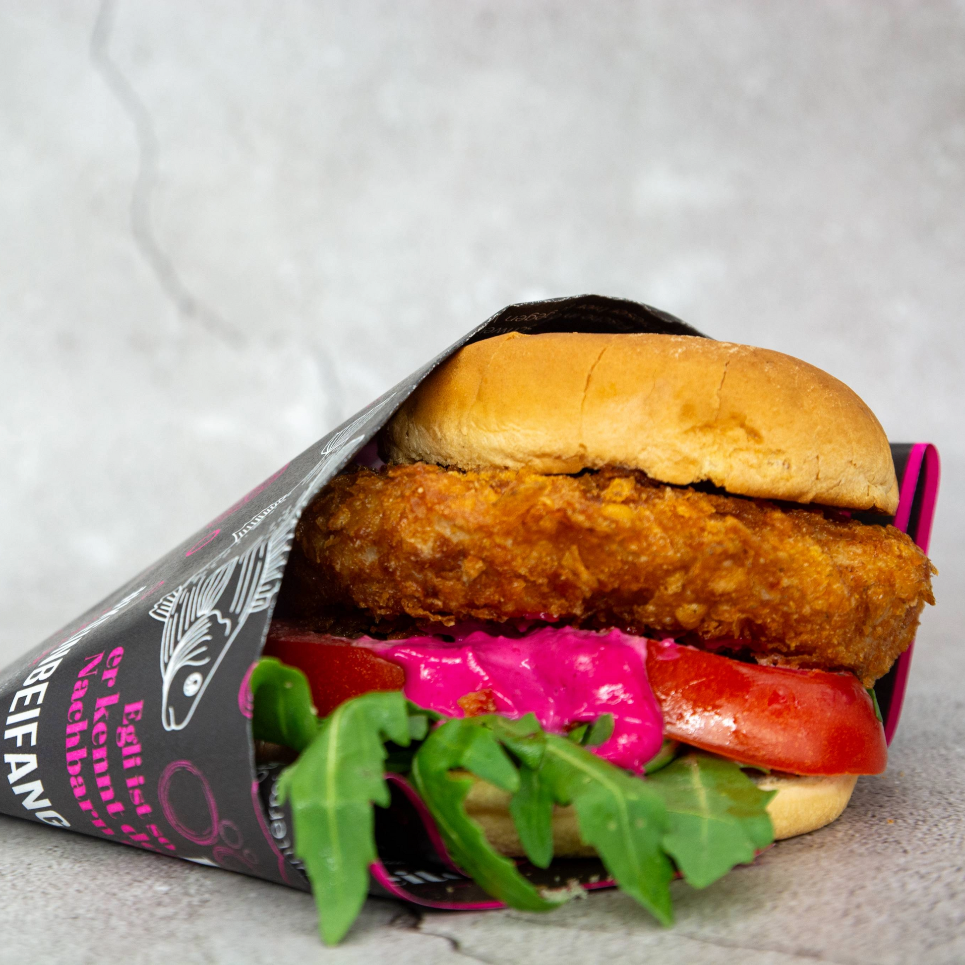 Fish Burger EcoScore A Local Fish Burger Time Grill Deluxe Upgrade Burger Crispy Burger