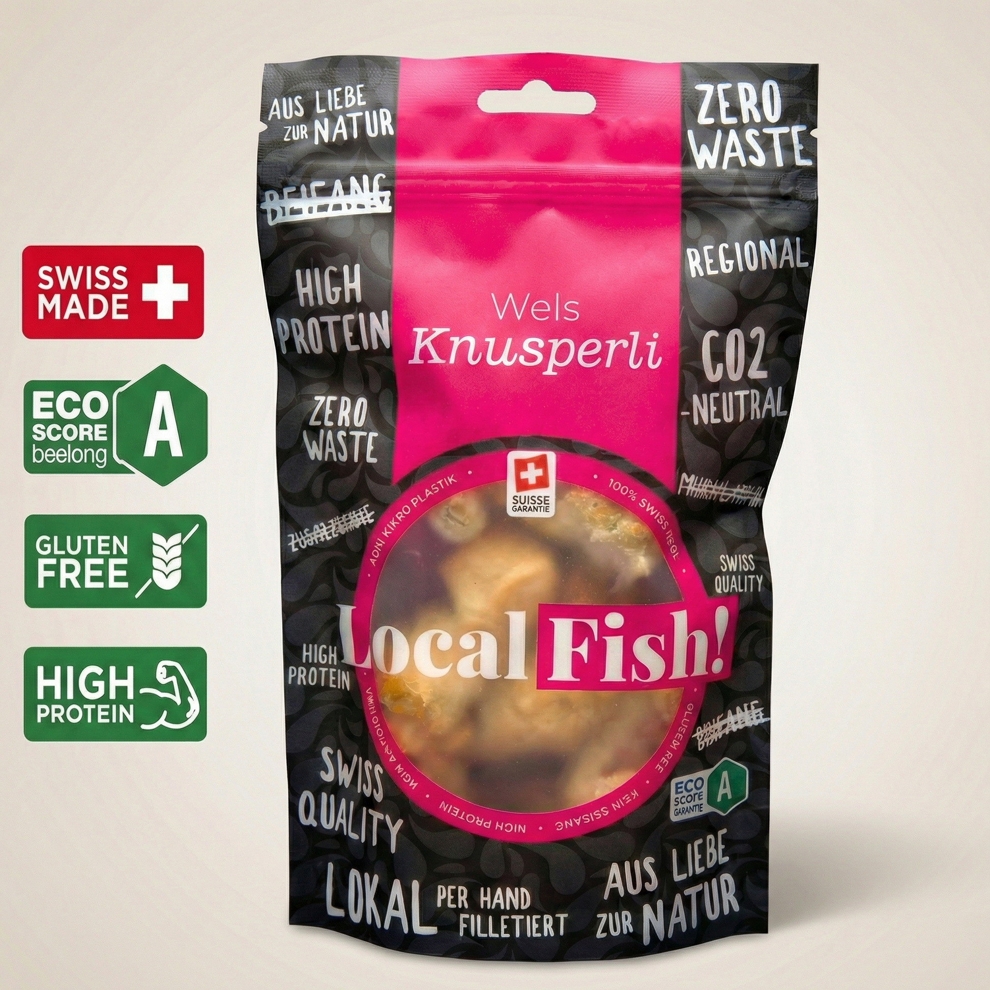 Knusperli Fischstäbchen Glutenfrei Chnusperli Gesunder Fisch Wels Filet Lokal Nachhaltig Kein Mikroplastik Kein Antibiotika Grätenfrei LocalFish